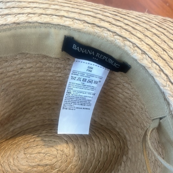 Banana Republic new straw panama hat S/M P/M - Picture 3 of 5